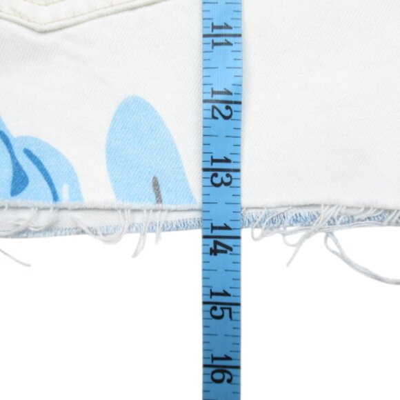 Anthropologie Pilcro The Devon Denim Shorts Wave Print Edition 32 - Picture 8 of 12